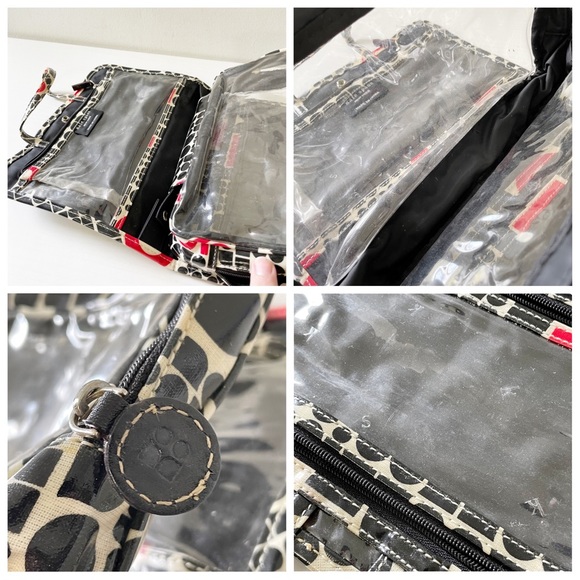 Kate Spade 10th anniversary coated canvas cosmetic travel case - Picture 5 of 8